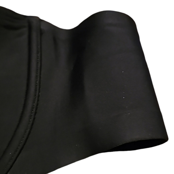 Soma Essentials Unlined Lace Trim Plunge sz 42 C black lace bra new WL335 - Picture 4 of 7